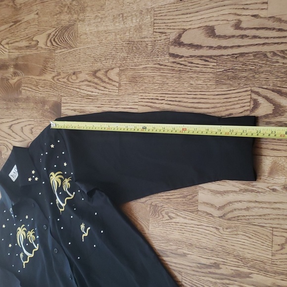 (XS) Hana Vacation Embroidered Embellished Palm Print Tropical Business Casual - Picture 5 of 7